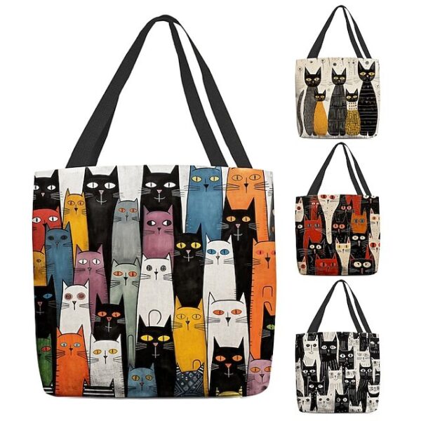 Women’s Cat Oxford Tote Bag