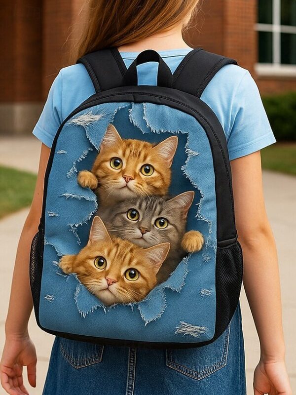 Alternative view of Kids’ Cat Polyester Backpack