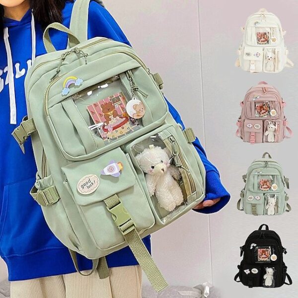 Women’s Nylon Backpack with Zipper