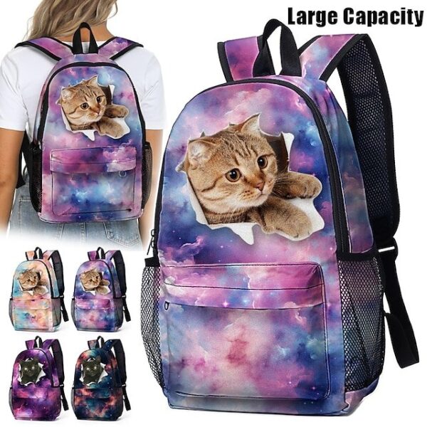 Women’s Cat Polyester Backpack