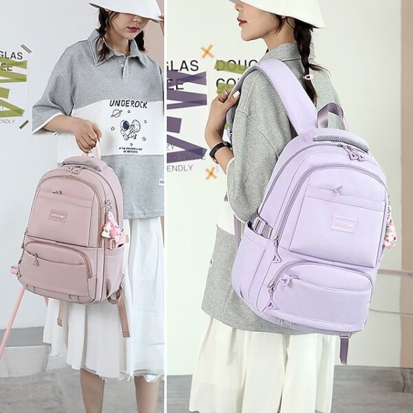 Alternative view of Girls’ Large Capacity School Backpack with Luggage Strap