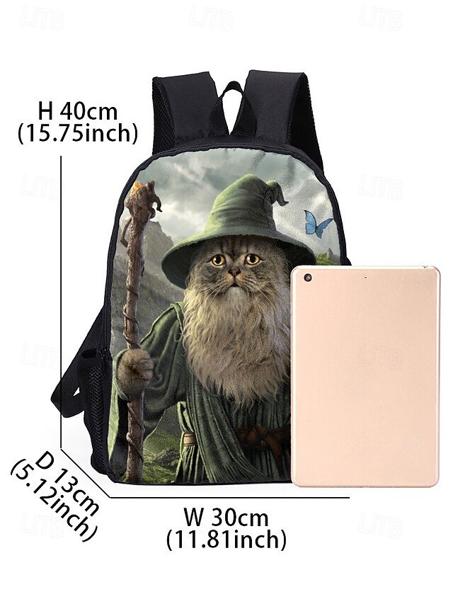 Kids’ 3-Piece Wizard Cat Backpack Set - Image 8