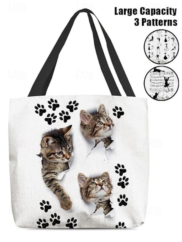 Alternative view of Women’s Cat Polyester Tote Bag