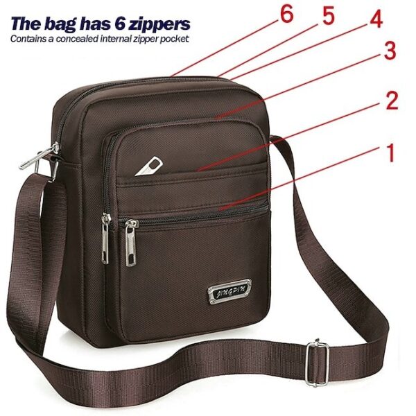 Alternative view of Men’s Oxford Crossbody Bag in Black