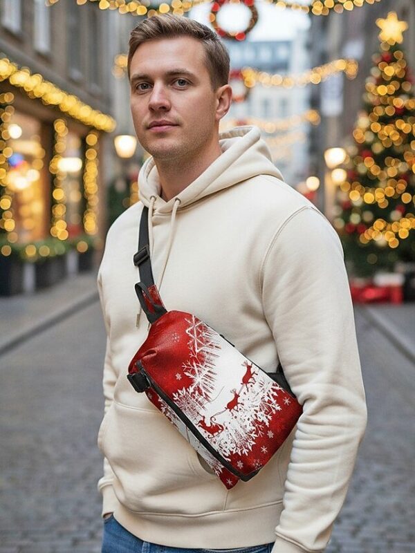 Alternative view of Men’s Christmas Sling Bag with Zipper