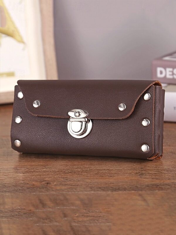 Men’s Faux Leather Belted Mobile Waist Bag with Secure Lock