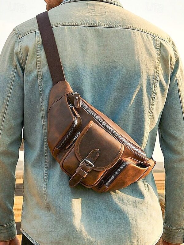 Men’s Lightweight Genuine Leather Fanny Pack