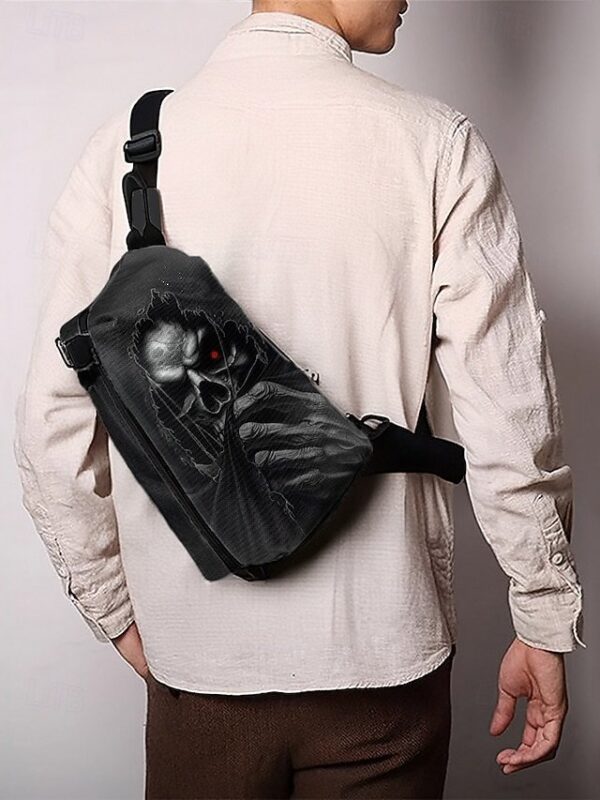 Men’s Gothic Skull Crossbody Bag