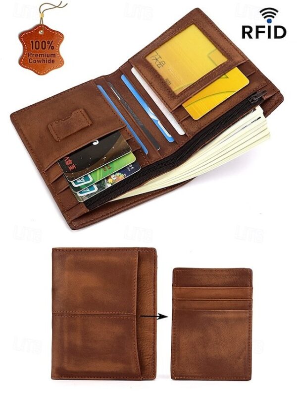 Alternative view of Men’s Leather Wallet with Zipper