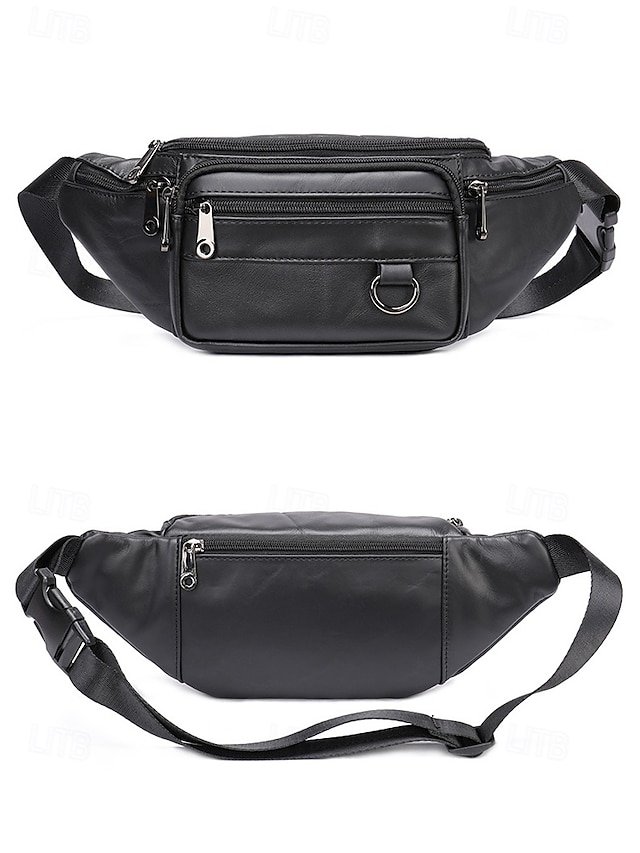 Men’s Vintage Leather Sling Bag Fanny Pack– Crossbody - Image 6