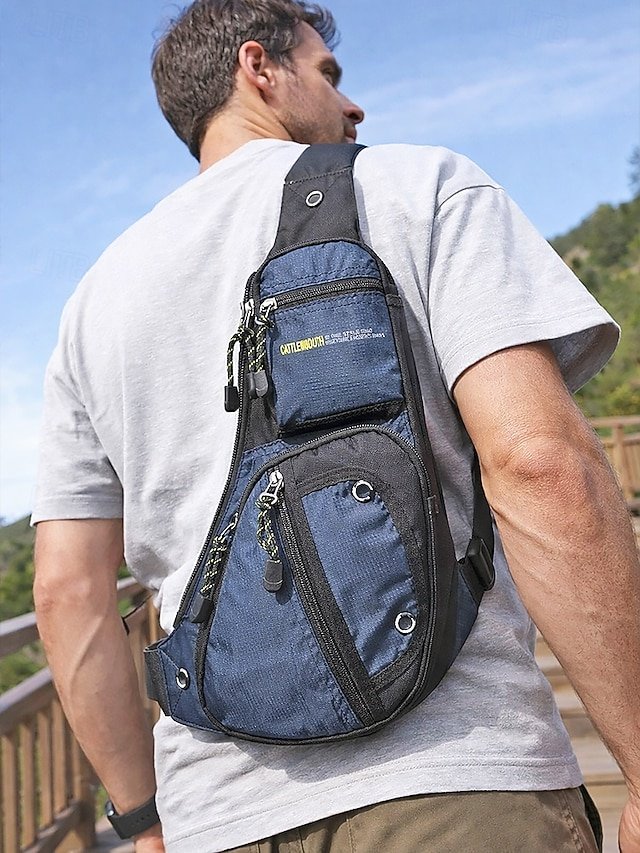 Men’s Waterproof Nylon Sling Bag Crossbody Bag - Image 3