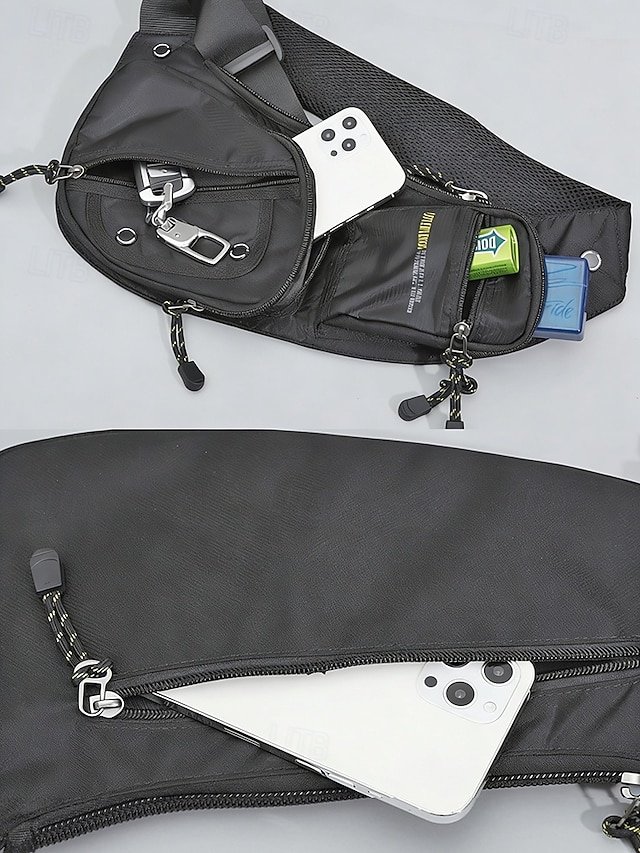 Men’s Waterproof Nylon Sling Bag Crossbody Bag - Image 8