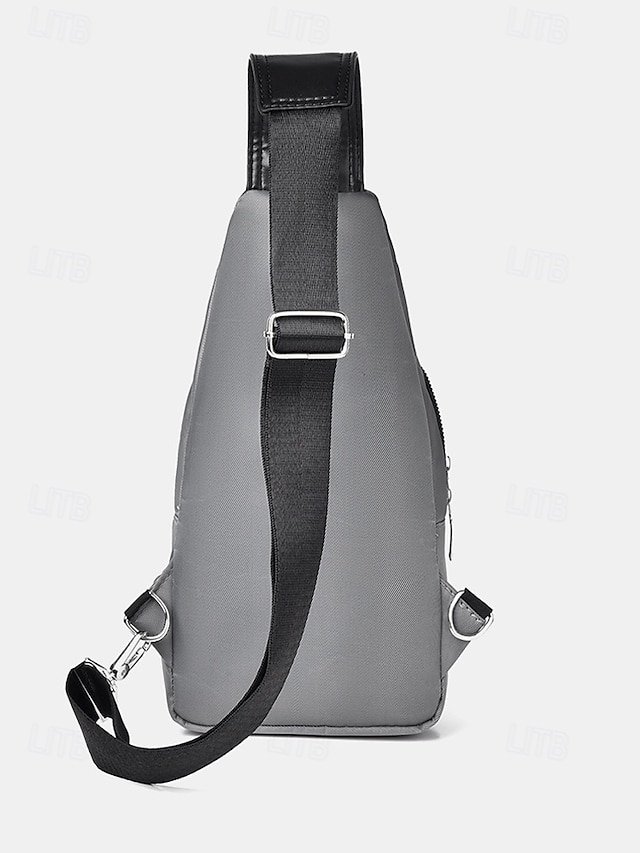Men’s Oxford Crossbody Bag with Zipper - Image 7
