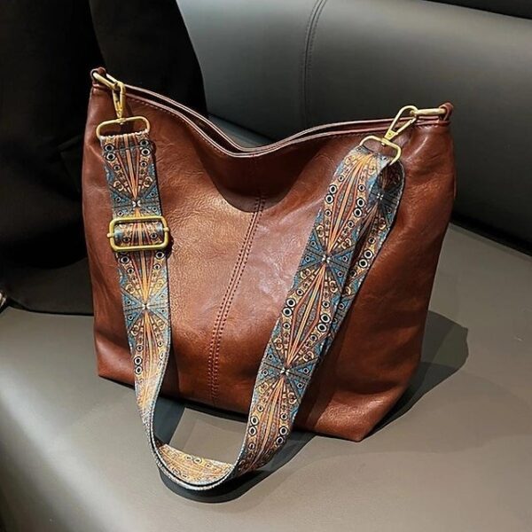 Unisex Faux Leather Crossbody Bag