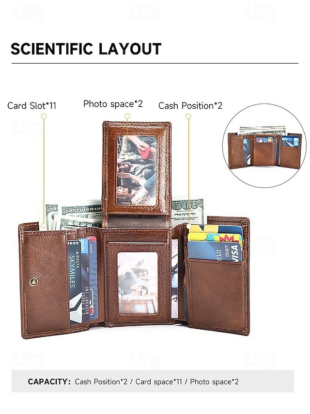 Men’s Leather Wallet with Embossed - Image 5