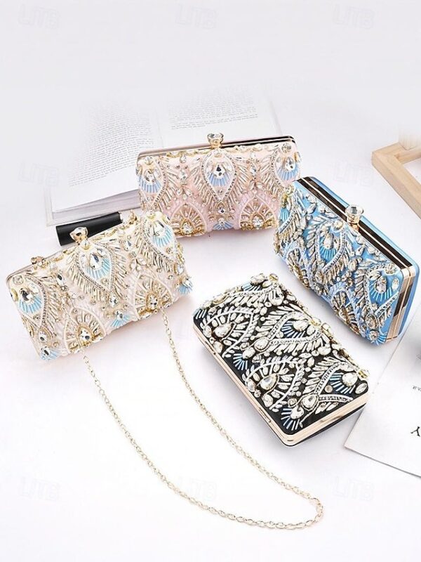 Alternative view of Women’s Silk Clutch with Rhinestone