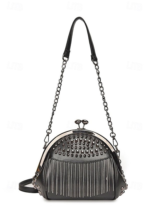 Women’s Large Capacity Faux Leather Fringe Crossbody Bag - Image 2