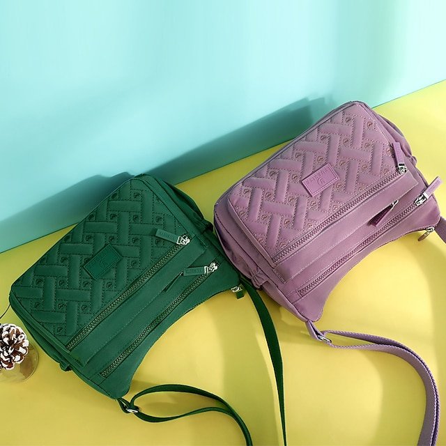 Women’s Multi-Pocket Nylon Crossbody Bag - Image 3