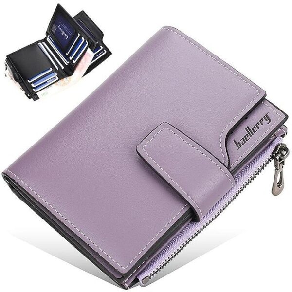 Women’s Purple Faux Leather Bifold Wallet