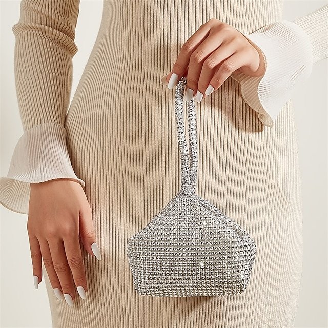Women’s Rhinestone Wristlet Evening Bag - Image 3