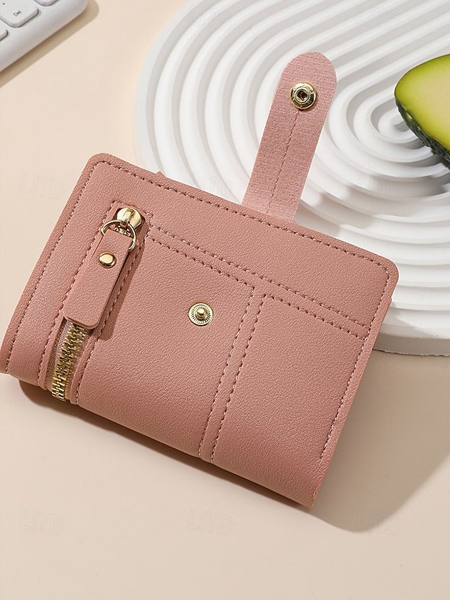 Women’s Small Bifold Wallet with Zipper Coin Pocket - Image 6
