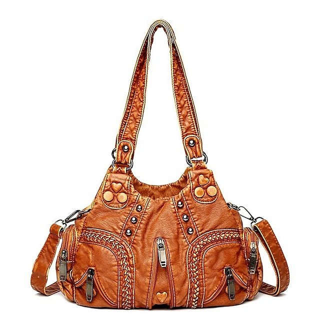 Women’s Vintage Brown Leather Shoulder Bag