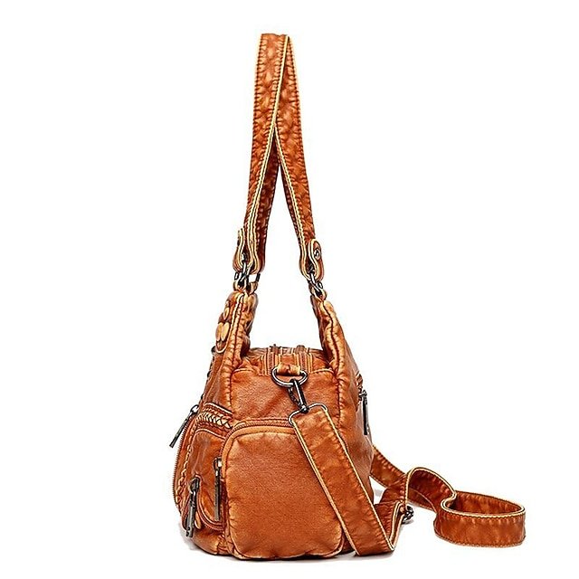 Women’s Vintage Brown Leather Shoulder Bag - Image 2